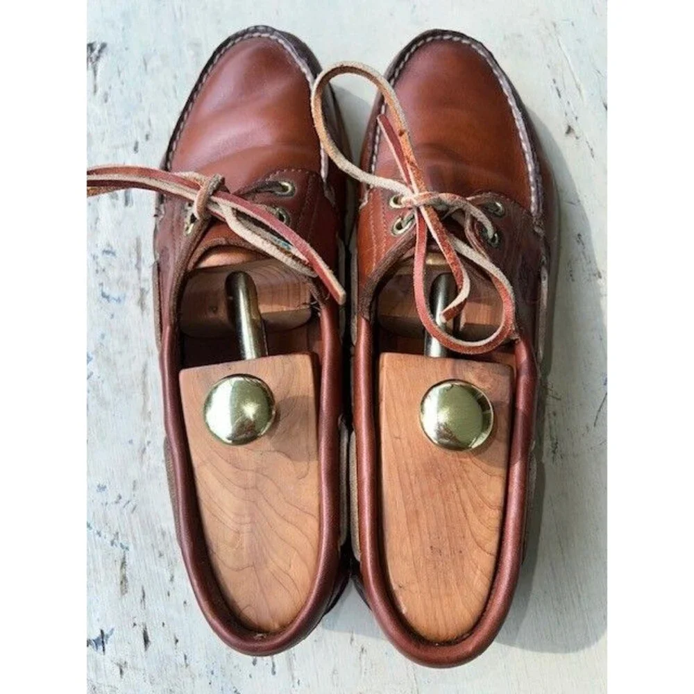 Timberland Men's sz 10 Brown Classic 2 Eye Boat Shoes VGC